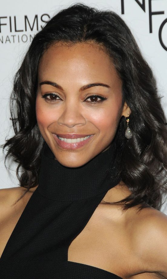 Zoe Saldana With A Super-Glossy Hairstyle At The LA Premiere Of Burning Palms, 2011