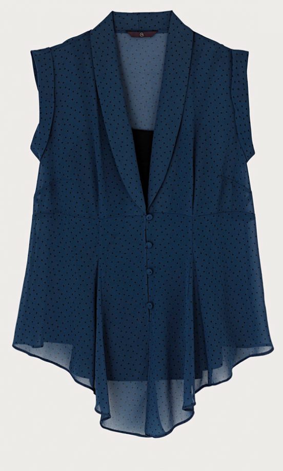 Evans Blue Waterfall Top, £35 - In Stores Only