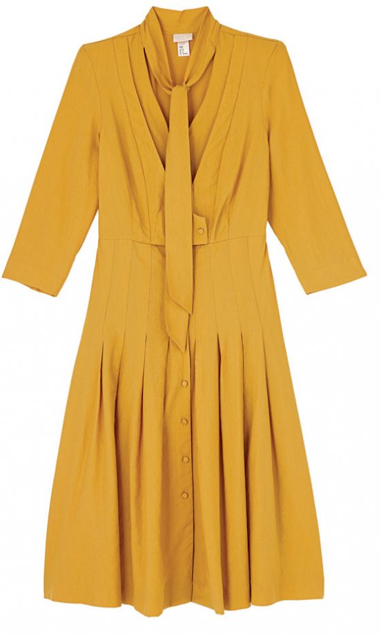 H&M Mustard A-Line Dress, £34.99 - In Stores Only