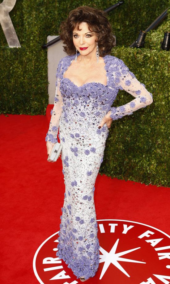 Joan Collins At The Vanity Fair Oscar After-Party 2011
