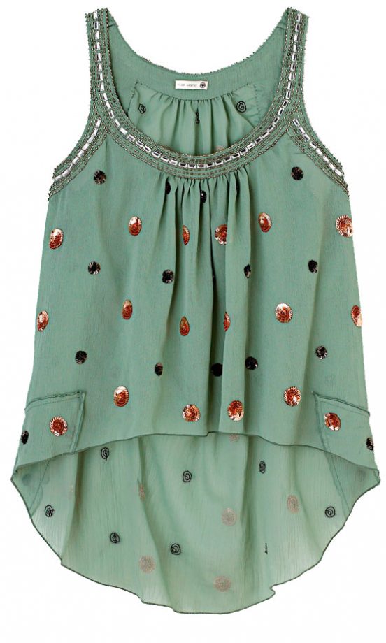 River Island Green Sequin Top, £34.99 - In Stores Only