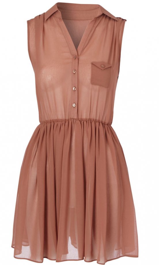 Team Primark's Chiffon Shirt Dress With Gladiator Sandals And Satchel Bag, £15