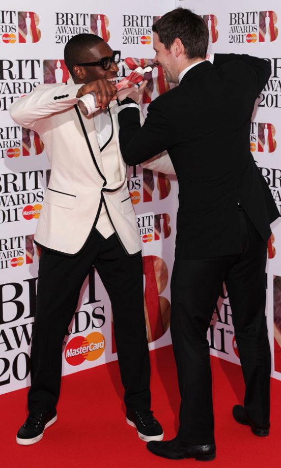 Tinie Tempah And Gordon Smart At The Brit Awards 2011