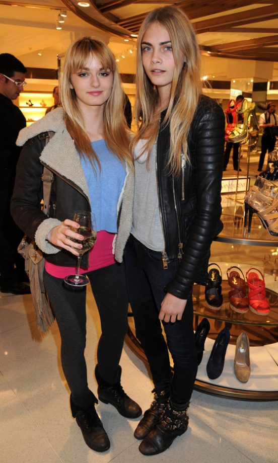 Cara Delevingne At The Harrods Shoe Salon Launch