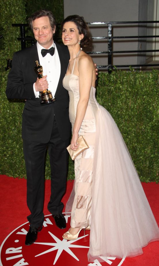 Colin Firth And Livia Giuggioli At The Vanity Fair Oscar After-Party 2011
