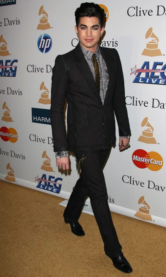 Adam Lambert At The Clive Davis Pre-Grammy Awards Party 2011