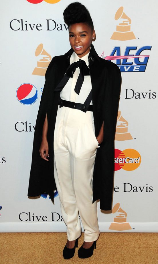 Janelle Monae At The Clive Davis Pre-Grammy Awards Party 2011