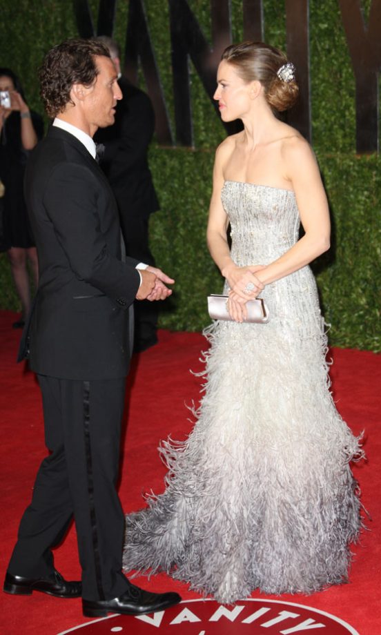 Matthew McConaughey And Hilary Swank At The Vanity Fair Oscar After-Party 2011