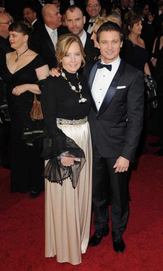 Jeremy Renner And Mother At The Oscars 2011
