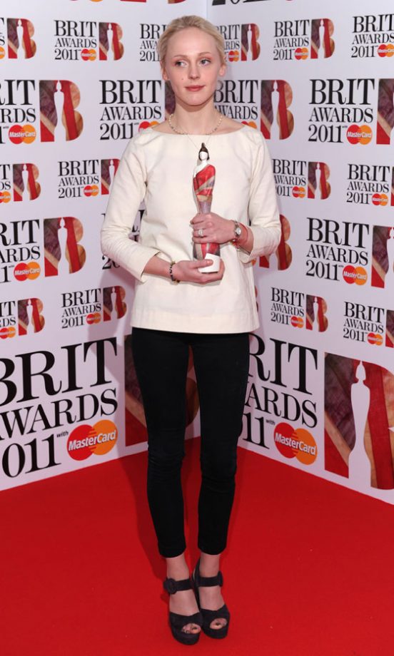 Laura Marling With The Best British Female Solo Award At The Brit Awards 2011