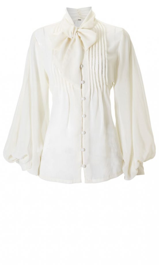 Team This Balloon Sleeve Blouse By Primark With High-Waisted Flare Trousers, £12