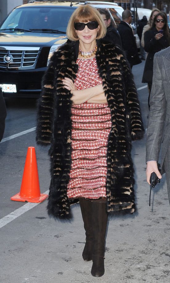 Anna Wintour Arriving At The Marchesa Autumn/Winter 2011 Fashion Show