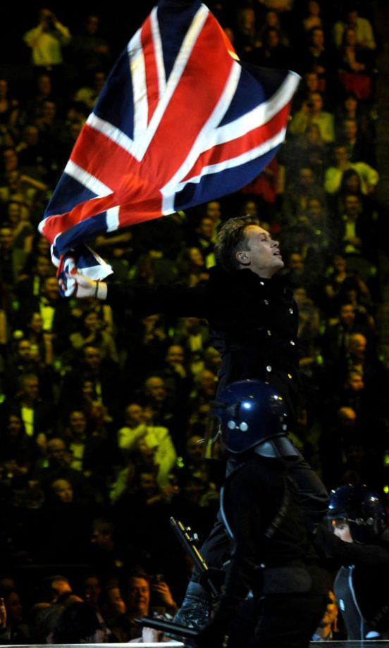 Mark Owen Performs With Take That On Stage At The Brit Awards 2011