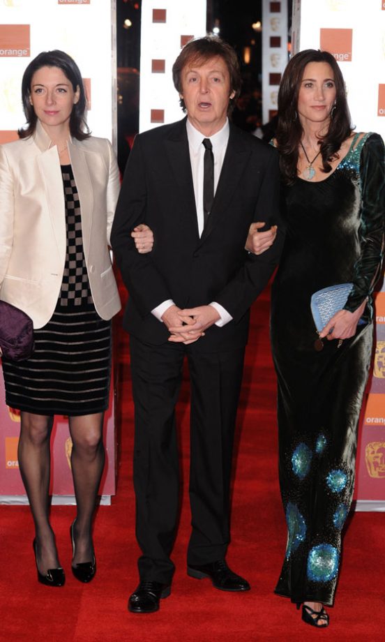 Mary McCartney, Paul McCartney And Nancy Shevell At The Bafta Awards 2011
