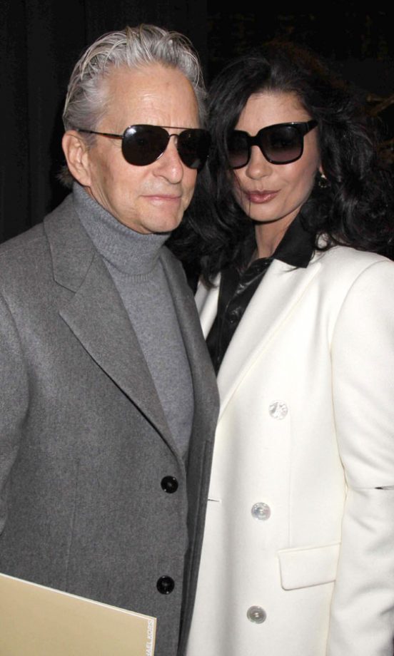Michael Douglas And Catherine Zeta-Jones At The Michael Kors Autumn/Winter 2011 Fashion Show