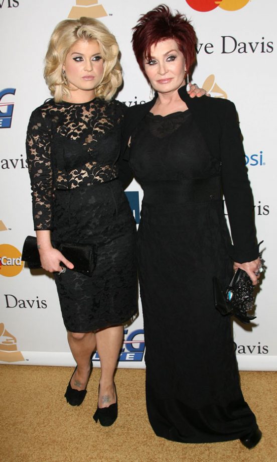 Kelly Osbourne And Sharon Osbourne At The Clive Davis Pre-Grammy Awards Party 2011