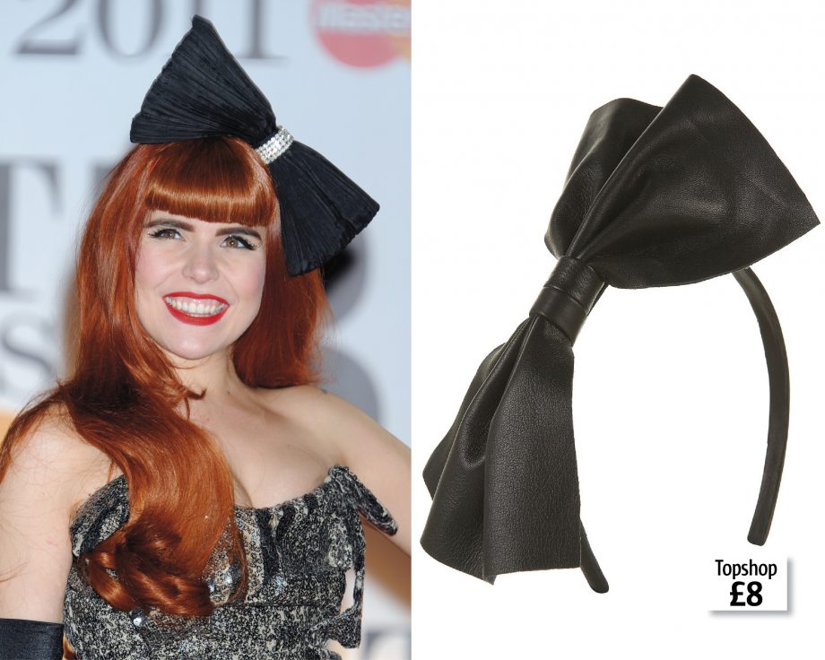 Get the LOOK: Buy Paloma Faith's giant bow hairband that she wore the the Brit Awards 2011 at high street store, Topshop