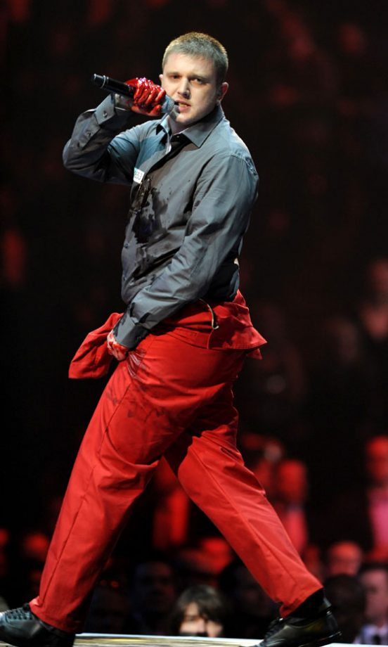 Plan B Performs At The Brit Awards 2011