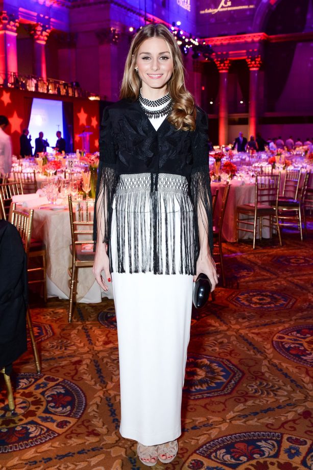 Olivia Palermo Rocks A Fringed Jacket At An Event In New York, 2014