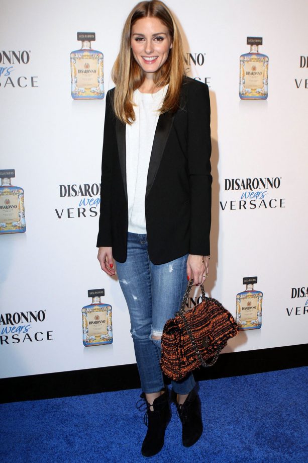 Olivia Palermo Keeps It Simple In A Blazer And Jeans At A Disaronno Event In New York, 2014