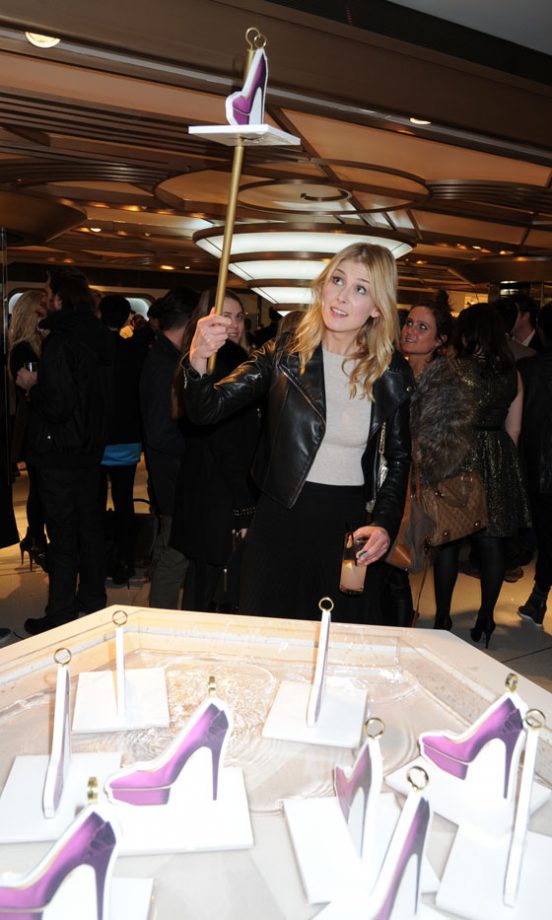 Rosamund Pike At The Harrods Shoe Salon Launch