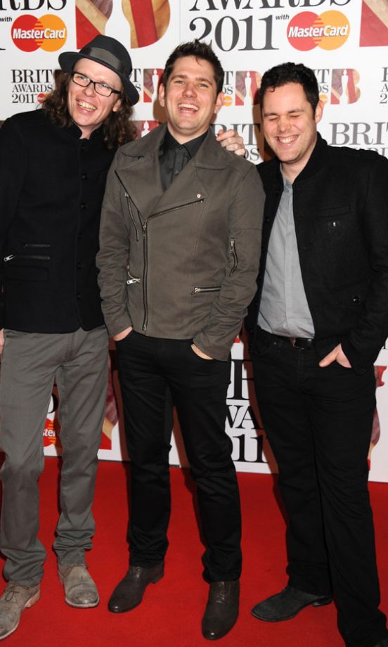 Greg Churchouse, Roy Stride And Peter Ellard From Scouting For Girls At The Brit Awards 2011