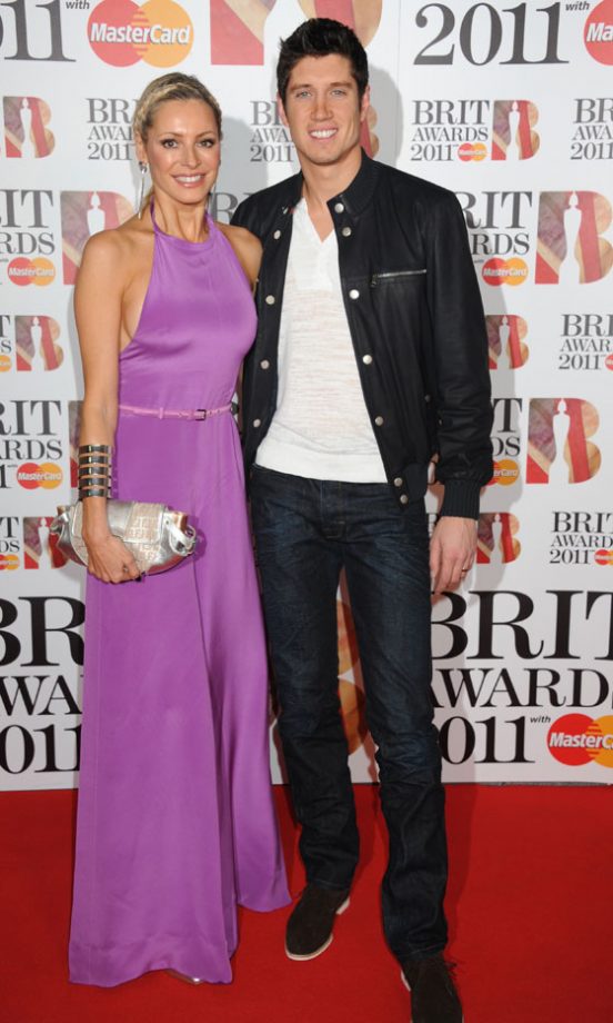 Tess Daly and Vernon KayAt The Brit Awards 2011