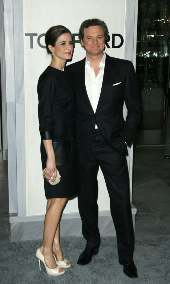 Colin Firth And Livia Giuggioli At The Tom Ford LA Store Opening, 2011