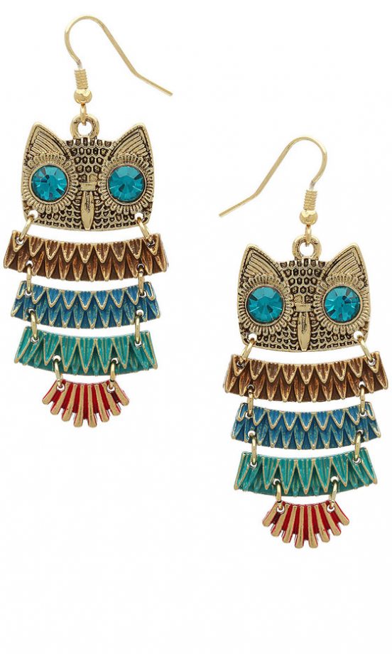 Freedom At Topshop Owl Earrings, £8.50 - In Store Only