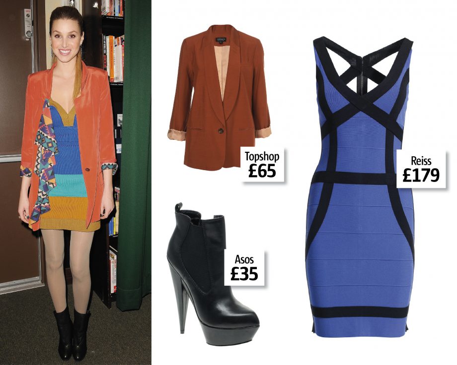 Whitney Port rocking spring/summer 2011 colour-clashing trends, get her look on the high street at Topshop, Reiss and Asos