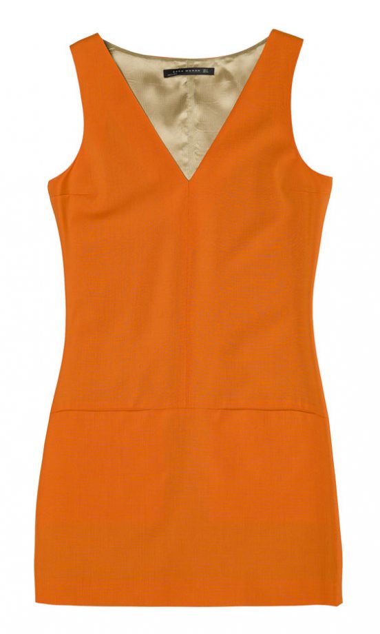Zara Orange Shift Dress, £69.99 - In Store Only