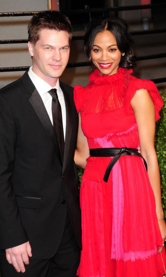 Zoe Saldana And Keith Britton At The Vanity Fair Oscar After-Party 2011