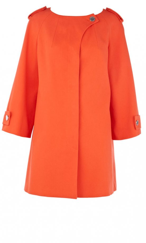 Karen Millen Orange Swing Coat (In Stores Only)