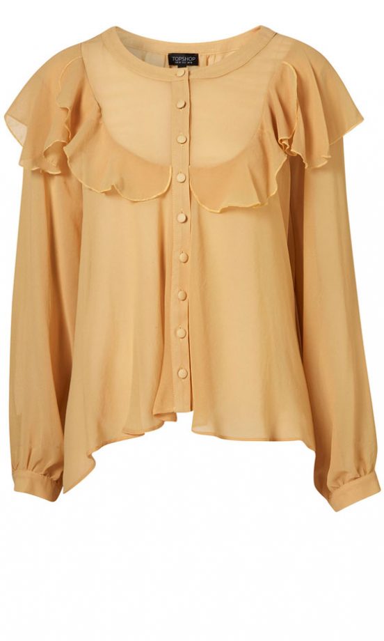 Topshop Chiffon Frill Blouse, £38