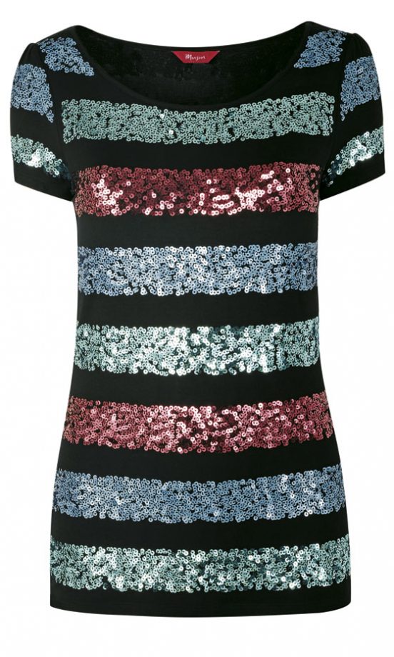 Monsoon Ellis Glitter Striped Top, £35