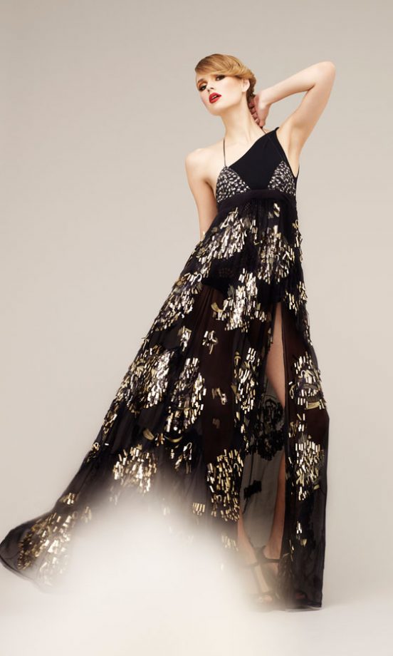 A One Shoulder Maxi Dress Mixes Up The Seventies Trend At Marks & Spencer This Spring/Summer