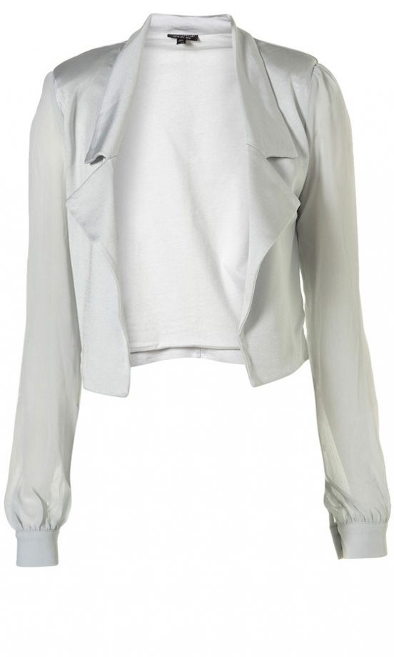 Topshop Mint Chiffon Cropped Blazer, £40