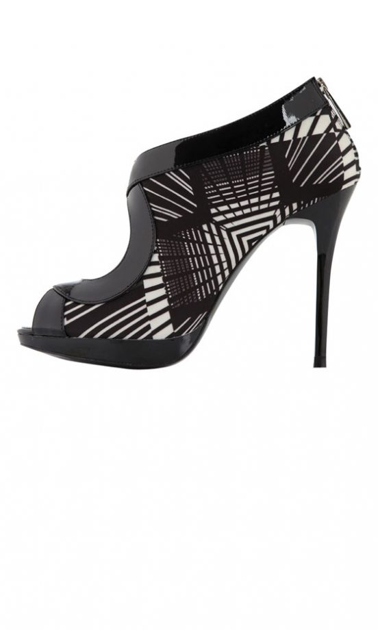 Karen Millen Monochrome Peep Toe, £140