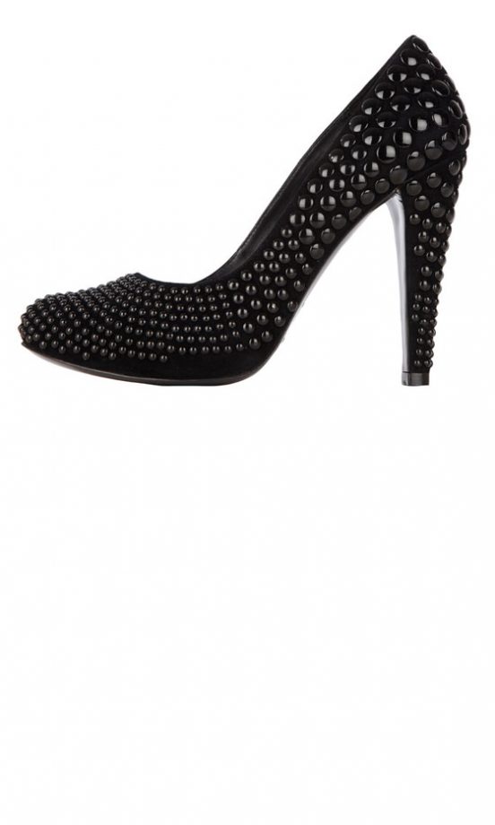 Karen Millen Black On Black Stud Court, £200