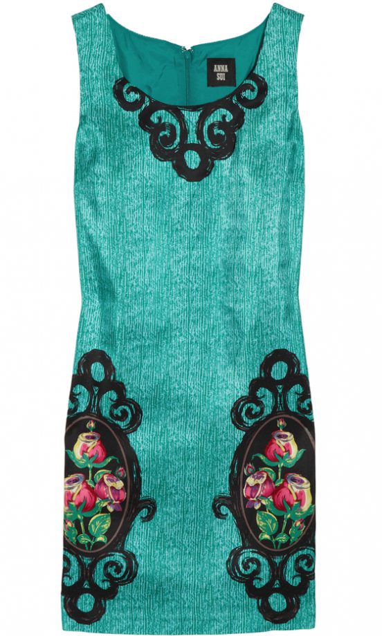 Anna Sui Turquoise Print Shift Dress, £153