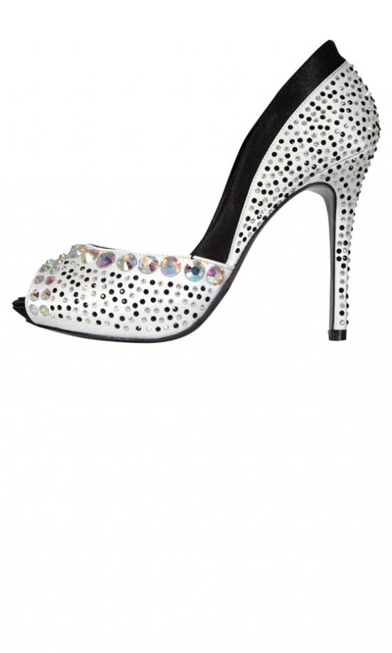 Karen Millen Crystal Peep Toe Court, £250