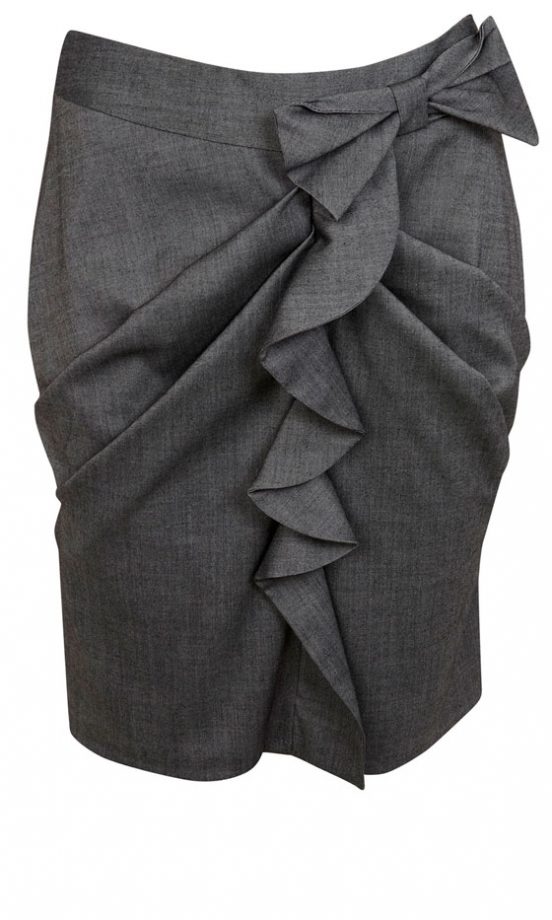 Miss Selfridge Grey Bow Skirt, £32