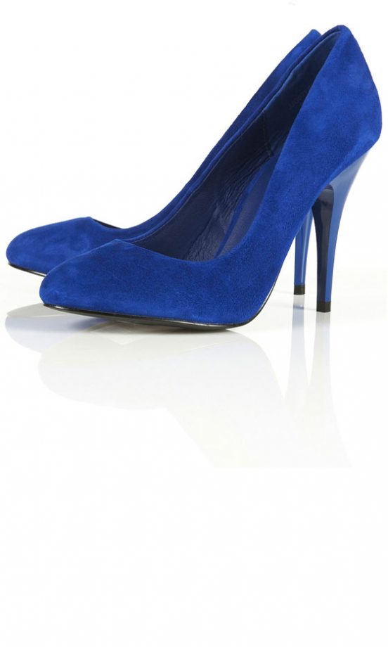 Topshop Blue Suede Courts, £46