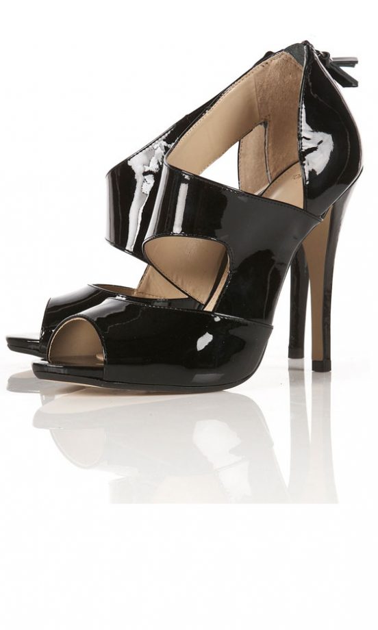 Topshop Patent Asymmetric Sandal, £65