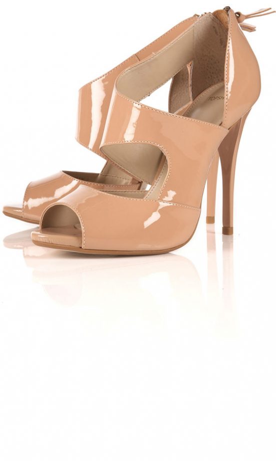 Topshop Asymmetric Nude Sandals, £65