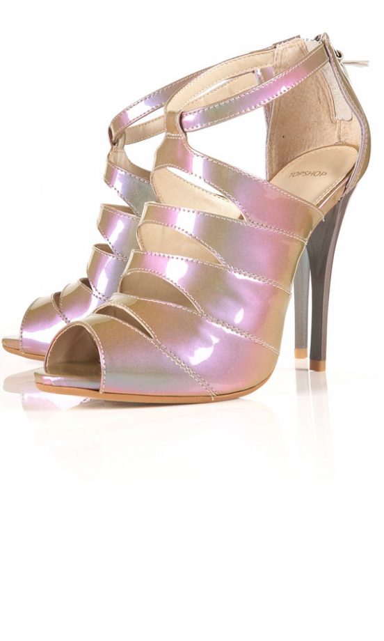 Topshop Iridescent Cut Out Peep Toes, £65