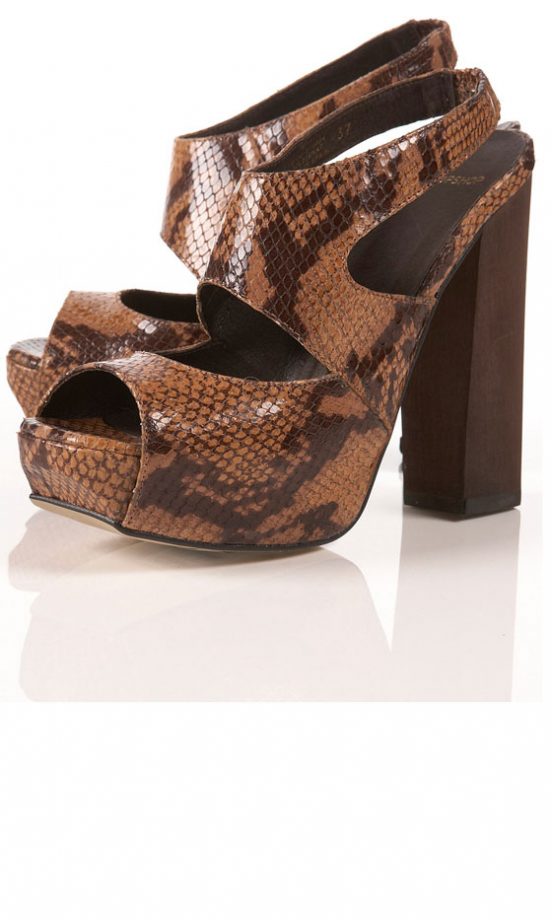 Topshop Snake Print Platform, £65