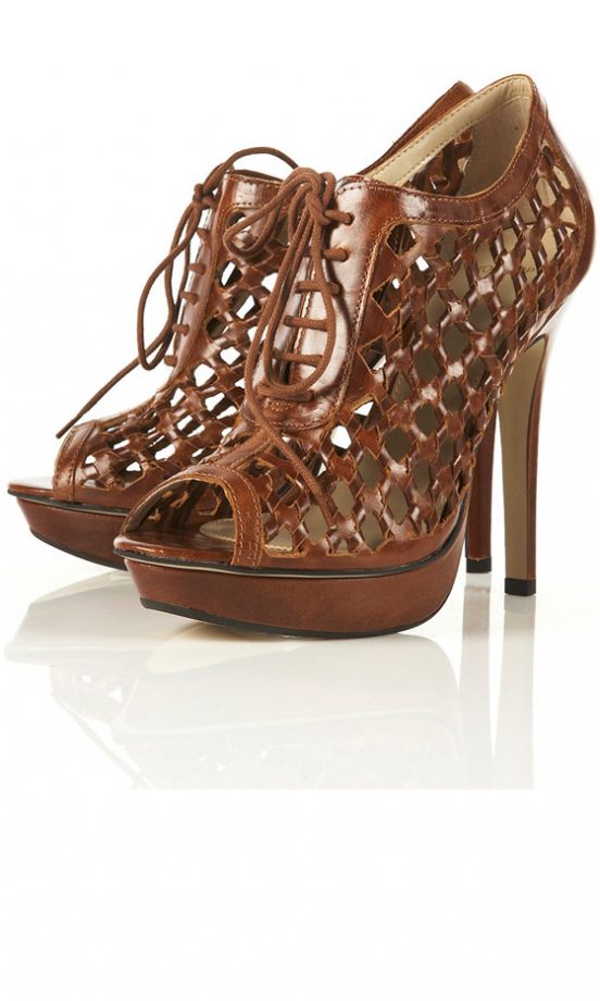 Topshop Woven Lace Up Shoe Boot, £85