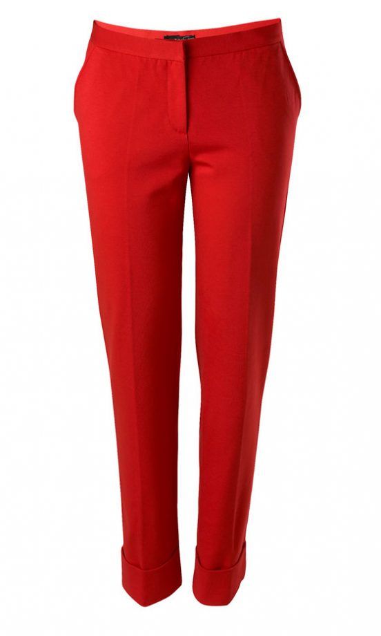 Mango Red Tapered Trousers (In Stores Only)
