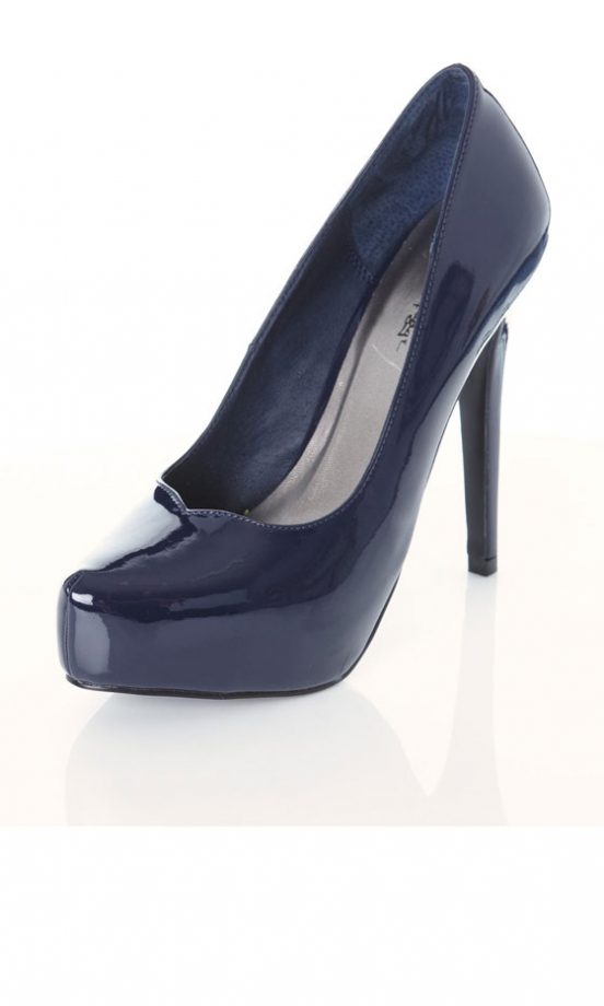 Miss Selfridge Navy Court Shoe, £40